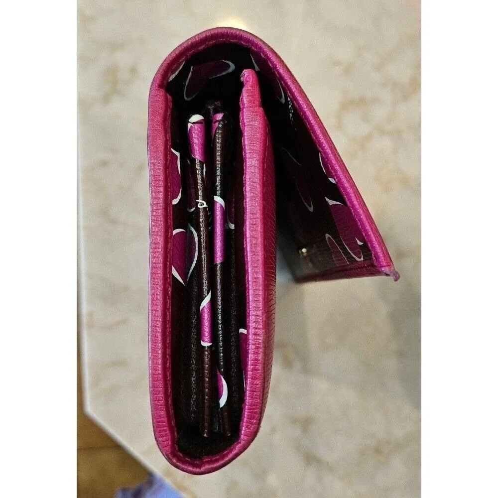 Gucci Wallet Pink Leather Heart Interlocking G Logo Bifold Long‎ Clutch w/COA - Picture 7 of 9